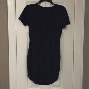 Navy blue suede dress
